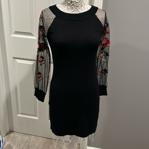 Brand new INC international Concept sheer stitching sleeves Dress - Picture 1 of 8